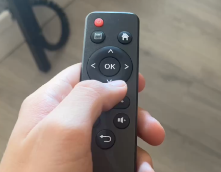 use the remote to navigate and adjust the projection